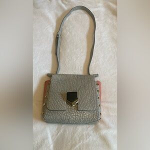 Jimmy Choo gray Lockett crossbody/ shoulder bag